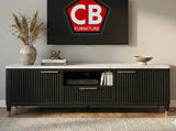 LIONGATE Black 84" Wide x 24" Height TV Stand