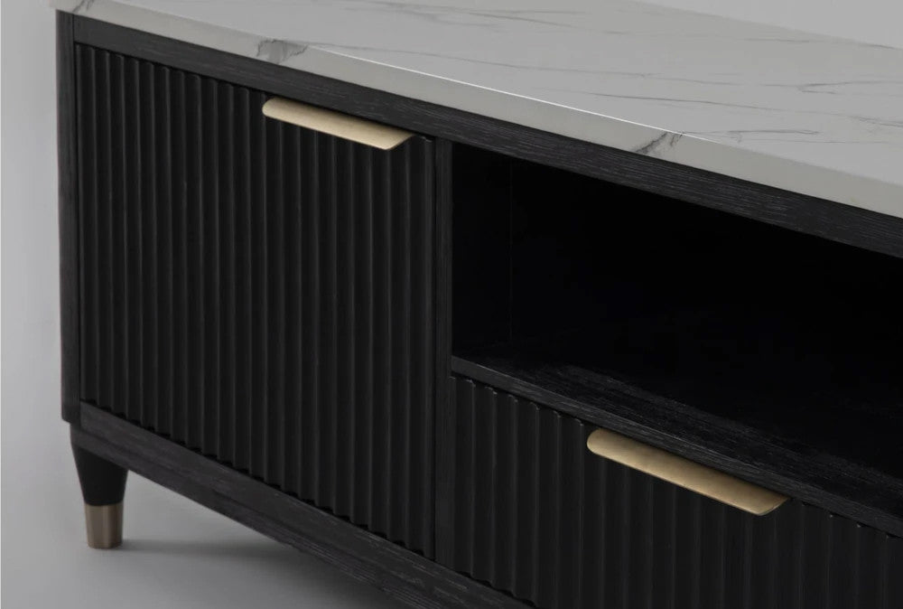 LIONGATE Black 84" Wide x 24" Height TV Stand
