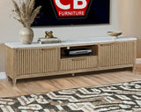 LIONGATE Natural Brown 84" Wide x 24" Height TV Stand