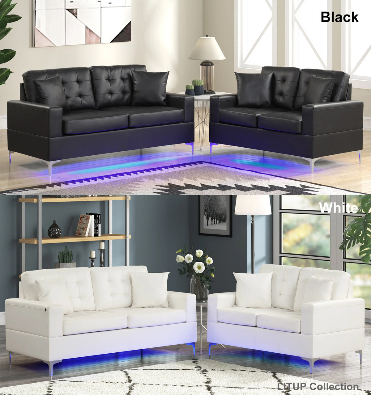 LITUP LED 20 Piece Home Furniture Package