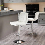 LIVIT White 24-34" Adjustable Height Barstool
