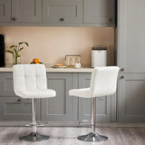 LIVIT White 24-34" Adjustable Height Barstool