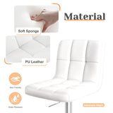 LIVIT White 24-34" Adjustable Height Barstool