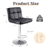 LIVIT Black 24-34" Adjustable Height Barstool