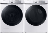 LMAX F23 White Front Load 4.5 cu. ft. Washer & 7.4 cu. ft. Electric Dryer Set with Stackable Kit