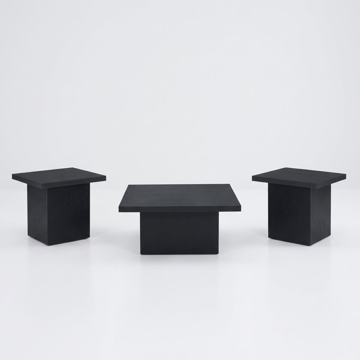 LUCILLE Black 3 Piece Table Set