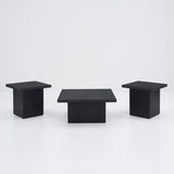 LUCILLE Black 3 Piece Table Set