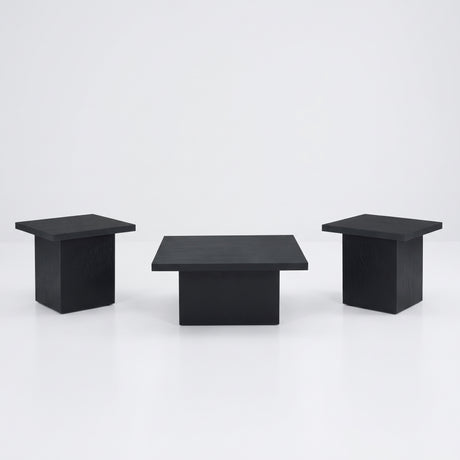 LUCILLE Black 3 Piece Table Set