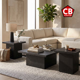 LUCILLE Black 3 Piece Table Set