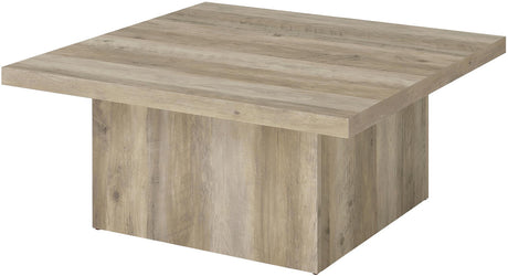 LUCILLE Natural Pine 36" x 36" Coffee Table