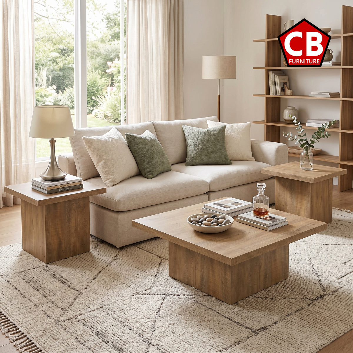 LUCILLE Mango 3 Piece Table Set