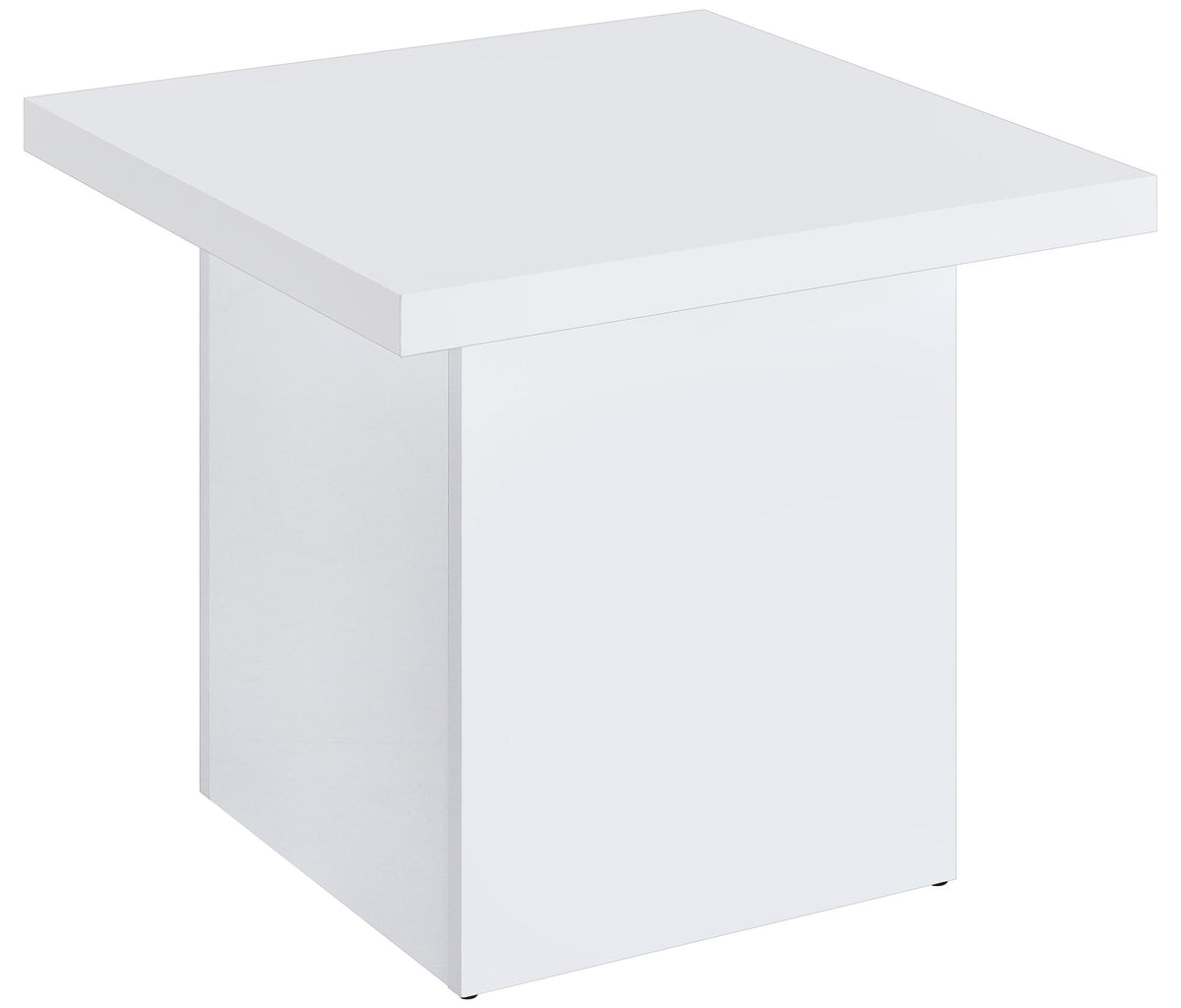 LUCILLE Glossy White 3 Piece Table Set