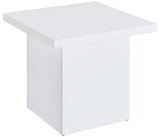 LUCILLE Glossy White 3 Piece Table Set
