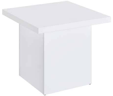 LUCILLE Glossy White 3 Piece Table Set