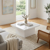 LUCILLE Glossy White 36" x 36" Coffee Table
