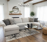 LUFKIN Taupe 141" x 61" Oversized Double-Chaise Sectional