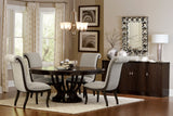 LUIZA Dark Brown 5 Piece Dining Set with Expandable Table