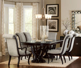 LUIZA Dark Brown 7 Piece Dining Set with Expandable Table