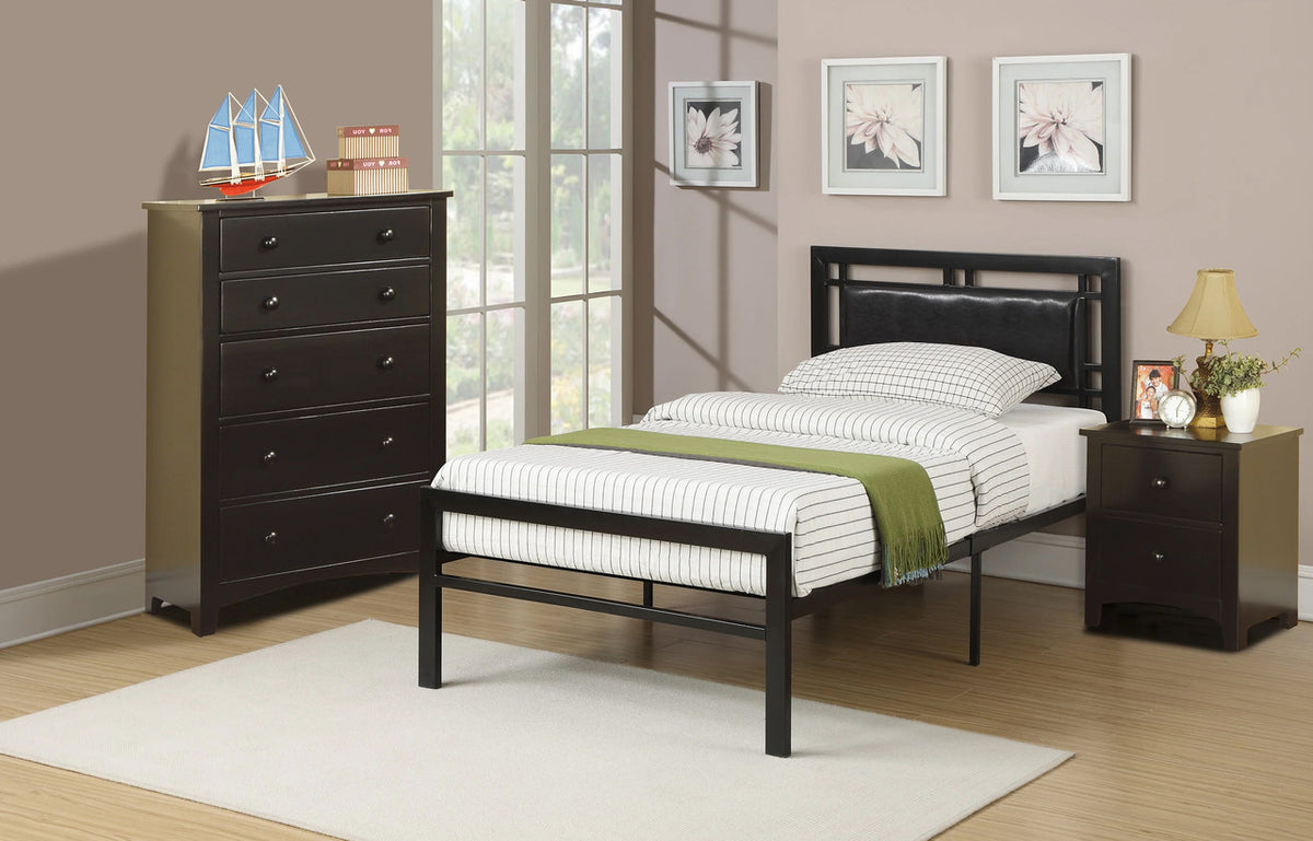 LUKAH Black Bedroom Set