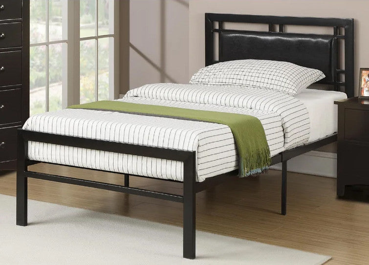 LUKAH Black Metal Bed