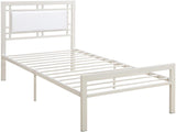 LUKAH White Metal Bed