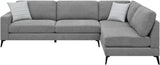 LUTHER Gray Chenille 110" Wide Sectional (RTA)