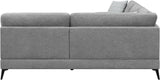 LUTHER Gray Chenille 110" Wide Sectional (RTA)