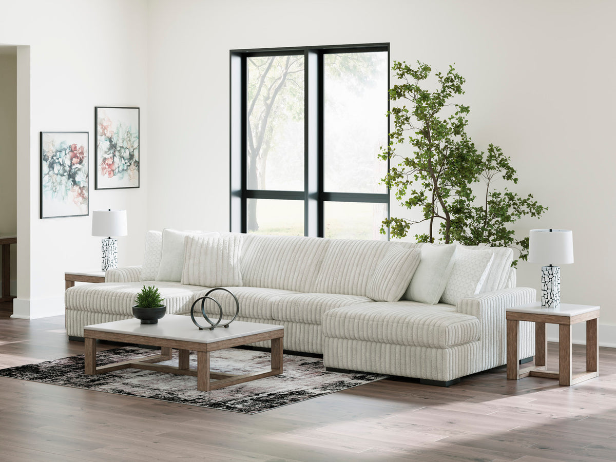LUXEMBURG Alloy 182" x 67" Modular Double Chaise Sectional