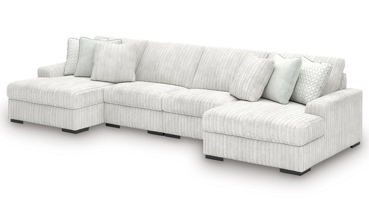 LUXEMBURG Alloy 182" x 67" Modular Double Chaise Sectional