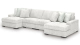 LUXEMBURG Alloy 182" x 67" Modular Double Chaise Sectional