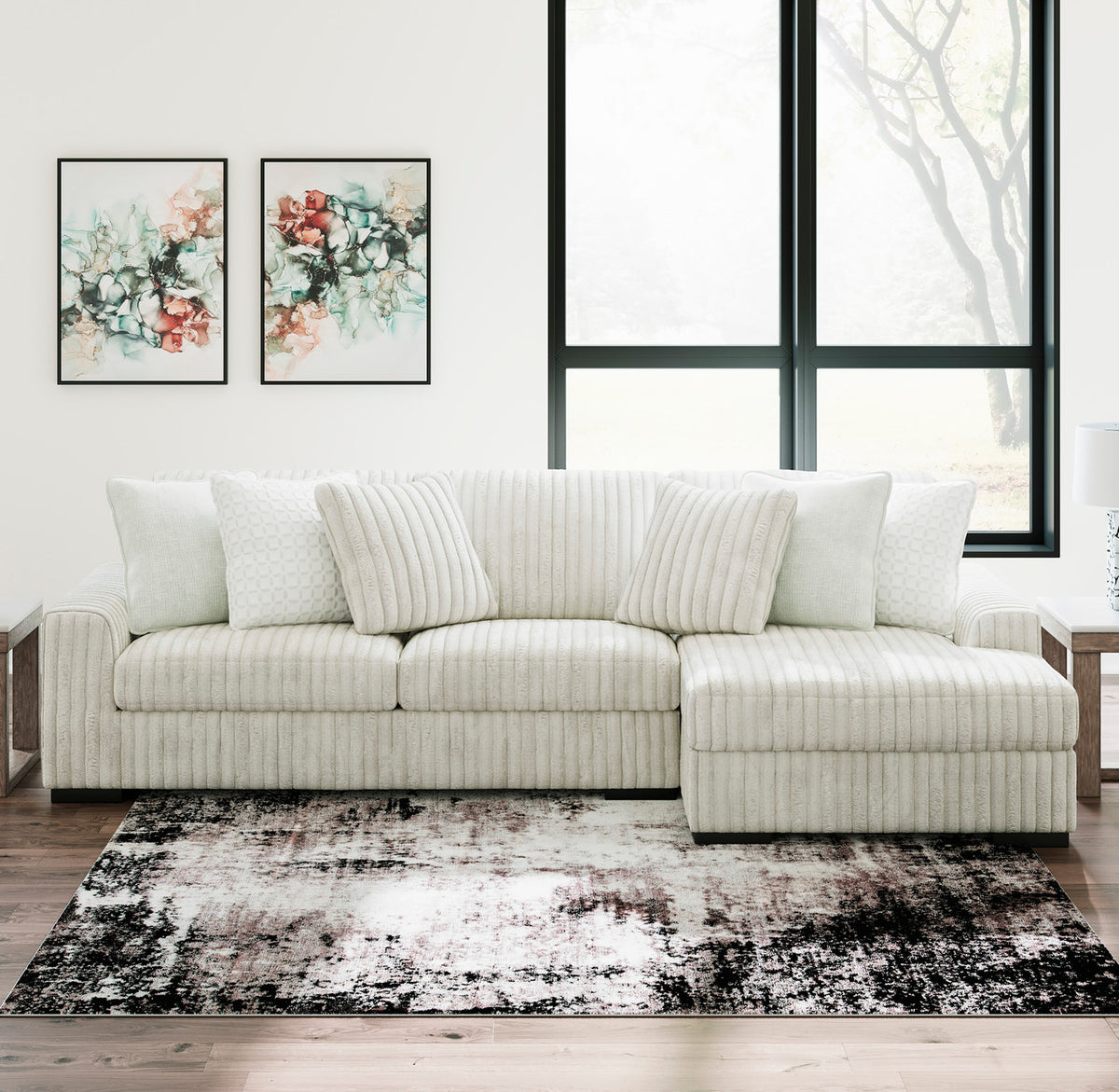 LUXEMBURG Alloy 141" x 67" Modular Sectional with Chaise