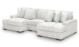 LUXEMBURG Alloy 143" x 67" Modular Double Chaise Sectional
