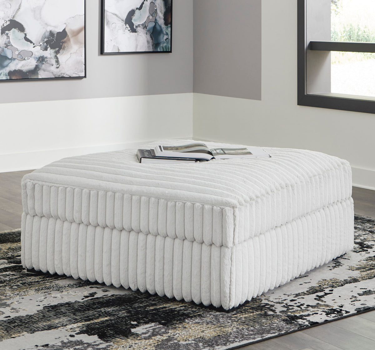 LUXEMBURG Alloy 51" Wide Ottoman