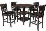 LABONZ Espresso 42" Wide Counter Height Table