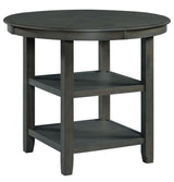 LABONZ Gray 5 Piece Fabric Counter Height Set