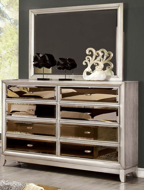 LANAI Champagne & Gold Tint Mirror 58" Wide Dresser & Mirror