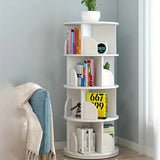 Leander White Rotating Bookcase