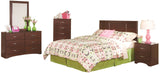 LEONE Brown Headboard Bed