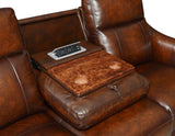 LESTER Top-Grain Leather Power Sofa & Loveseat with USB