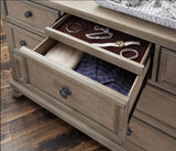 LETY Gray Platform Storage Bedroom with Hidden Drawers