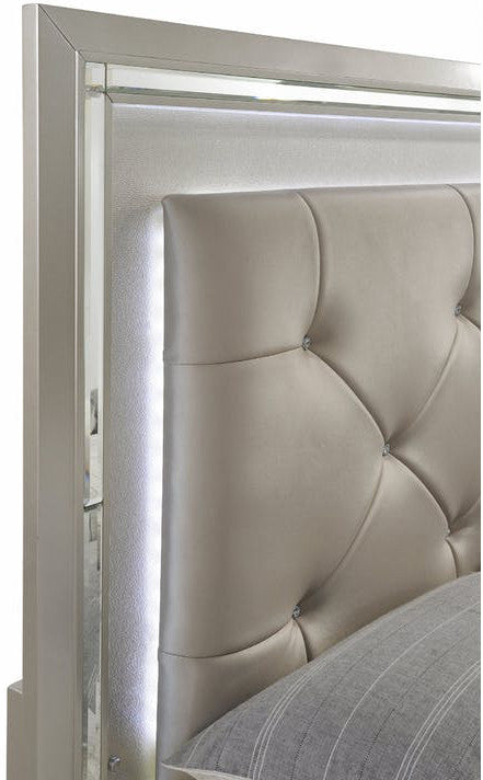 GIORGIA Champagne Lighted YOUTH Platform Bed