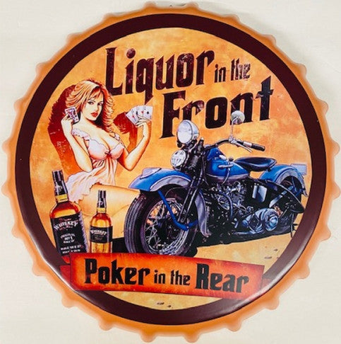 LIQUOR & POKER 14" Wide Wall Decor