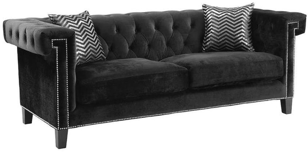 LOCKLEAR Black Sofa & Loveseat