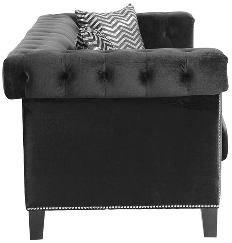 Locklear  Black Loveseat