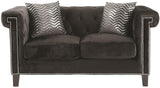 Locklear  Black Loveseat
