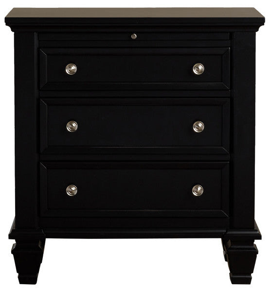 Lozano Black Night Stand