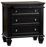 Lozano Black Night Stand