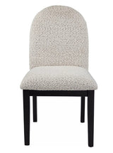 LYDIA Black Rectangle and Boucle 7 Piece Dining Set