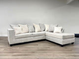MAGIANI Cream Corduroy 107" Wide Sectional