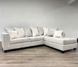MAGIANI Cream Corduroy 107" Wide Sectional